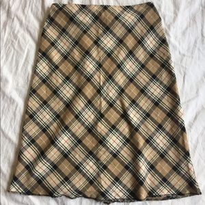 Vintage plaid skirt.